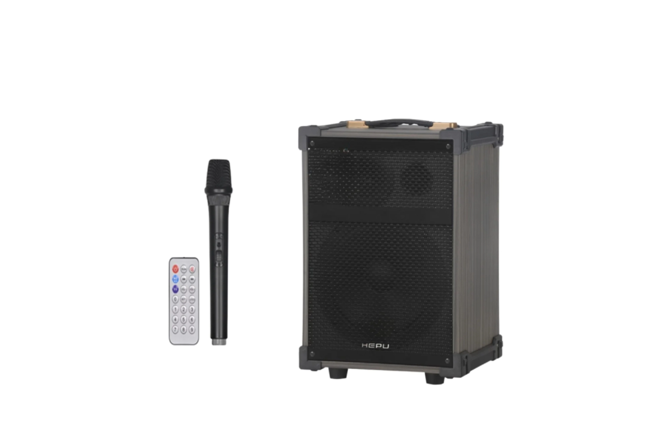 HEPU HP-904 Partybox Bluetooth Hoparlör – 12” Woofer, 40W Güç, 1 Kablosuz Mikrofon + Kumanda, Bass Boost