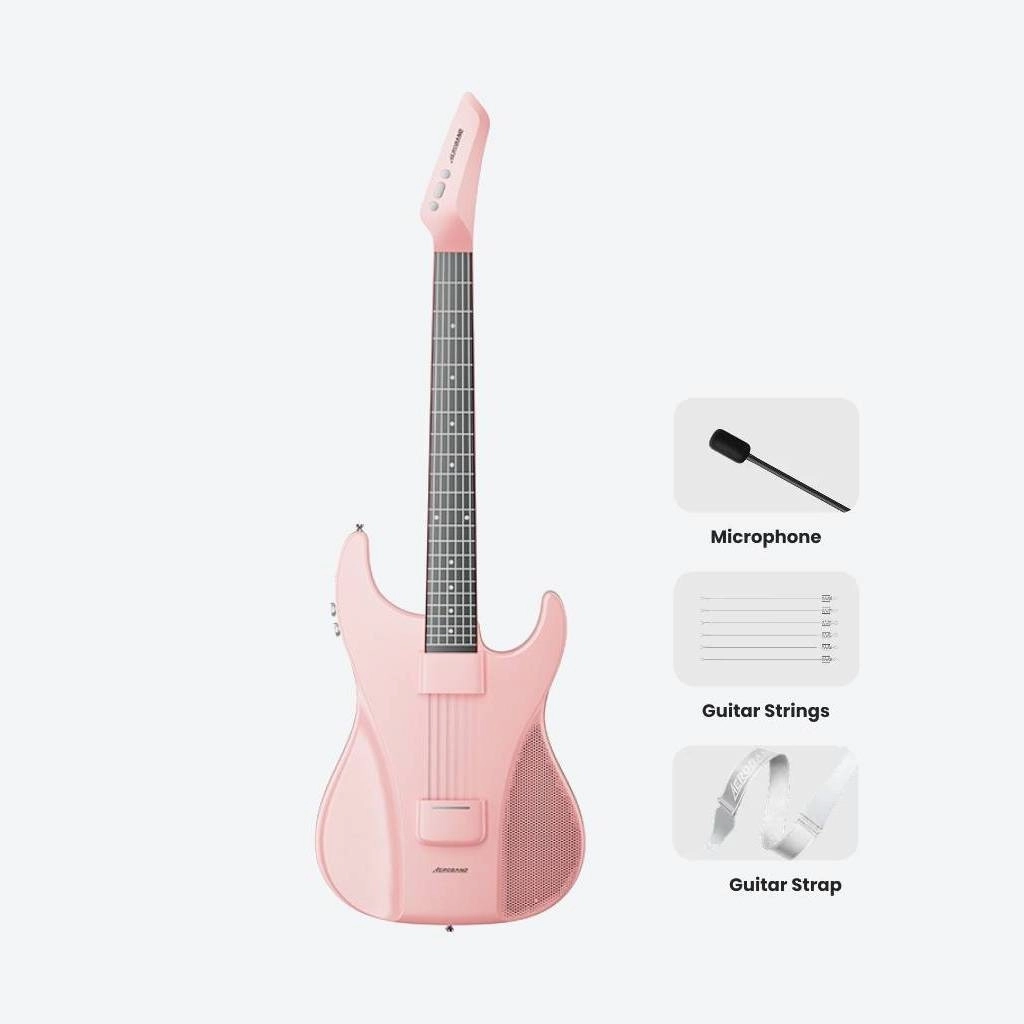 Aeroband Dijital Gitar Full Set Pembe