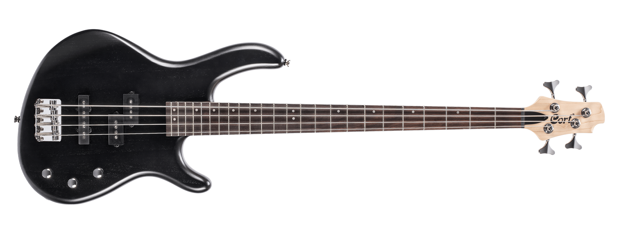BAS GİTAR ACTION, DOUBLE CUTAWAY, OPEN PORE SİYAH,
