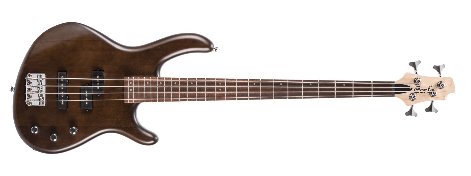 BAS GİTAR ACTION, DOUBLE CUTAWAY, OPEN PORE CEVİZ,
