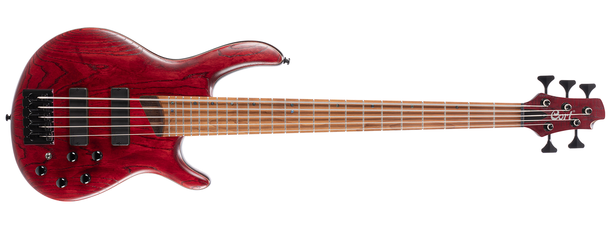 BAS GİTAR, 5 TELLİ OPEN PORE BURGUNDY RED