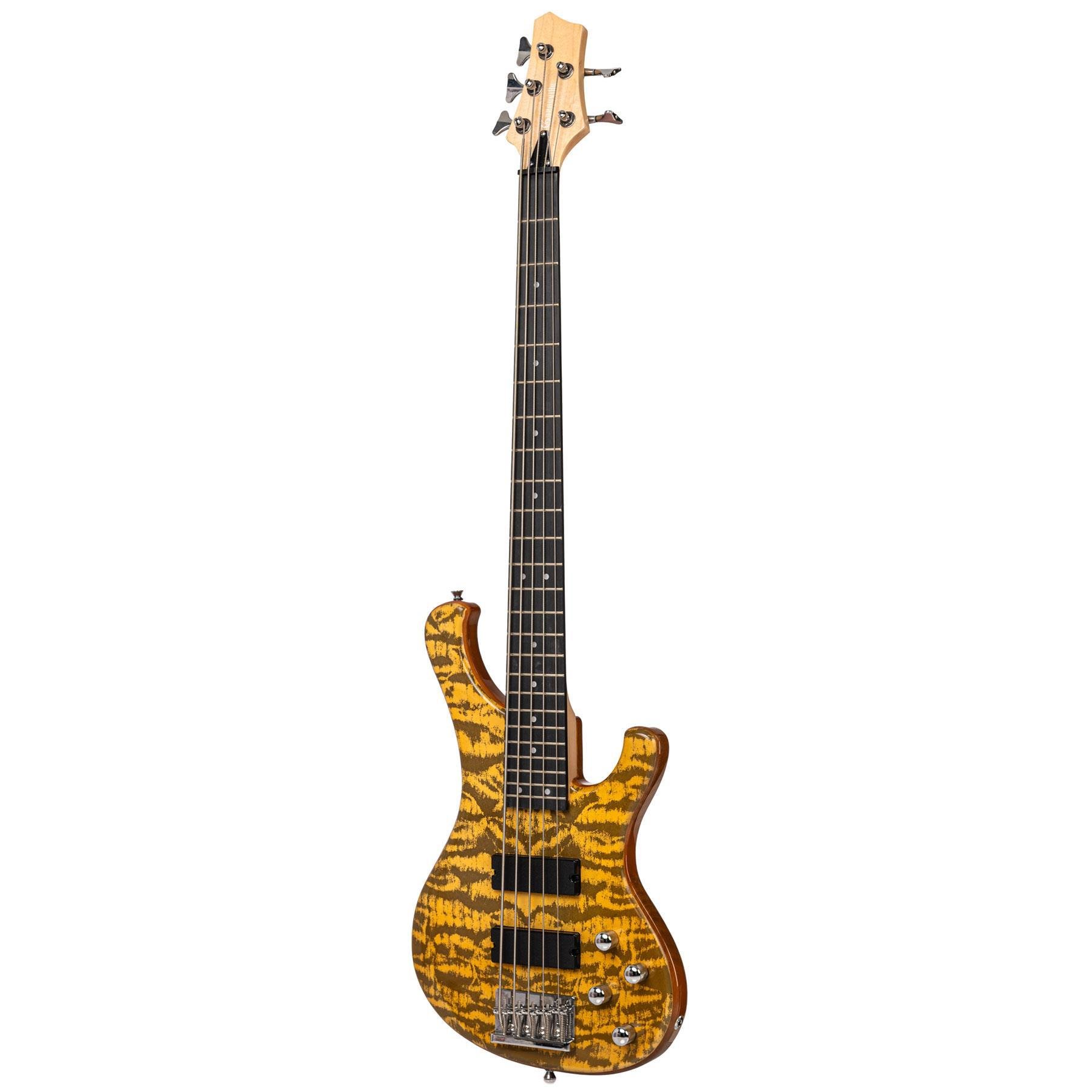 Zoppran Carneville Black Diamond Series BBD5NAT Mat 5 Telli Bas Gitar