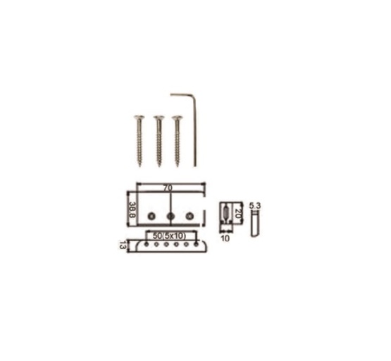ELEKTRO TREMOLO KÖPRÜ KROM DR.PARTS (70X38