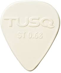 TUSQ Pick 0.68mm White 6 Pack Bright Tone (PENA)