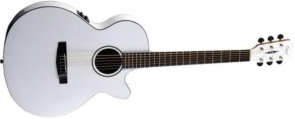 ELEKTRO AKUSTİK CUTAWAY GİTAR, KUTUP BEYAZI, Fishm