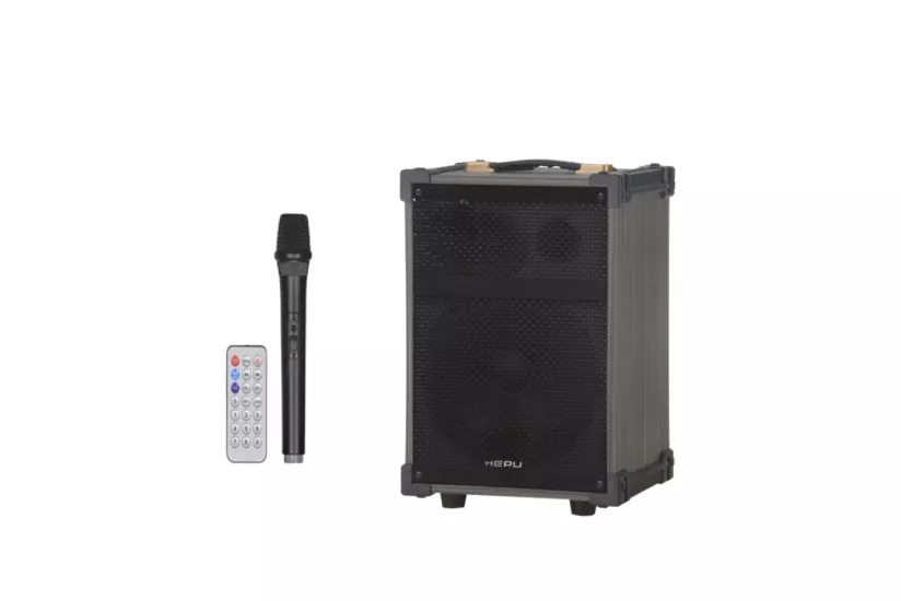 HEPU HP-904 Partybox Bluetooth Hoparlör – 12” Woofer, 40W Güç, 1 Kablosuz Mikrofon + Kumanda, Bass Boost