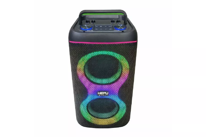 HEPU HP-S60 Partybox Bluetooth Hoparlör – 2×6.5” Hoparlör, 30W Güç RGB Işık
