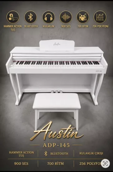 AUSTIN ADP-145 Çekiç Aksiyonlu Dijital Piyano 