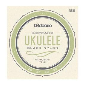 UKULELE TEL SETİ, SOPRANO, BLACK NYLON,